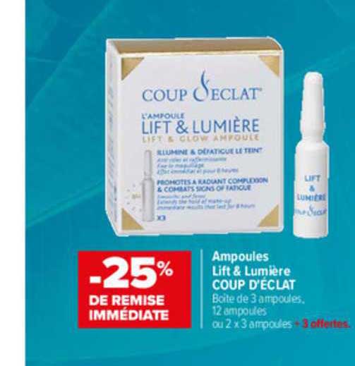ampoules lift & lumière coup d'éclat