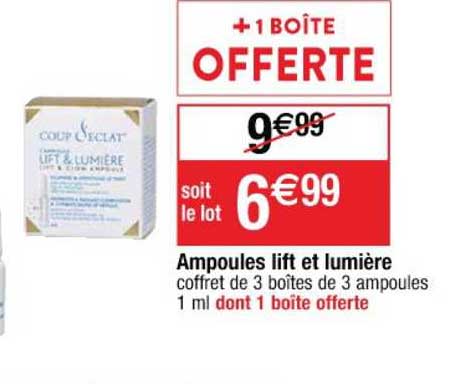 ampoules lift et lumière coup d'éclat