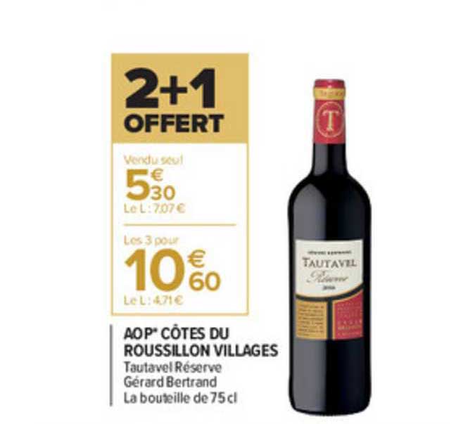 aop côtes du roussillon villages tautavel réserves