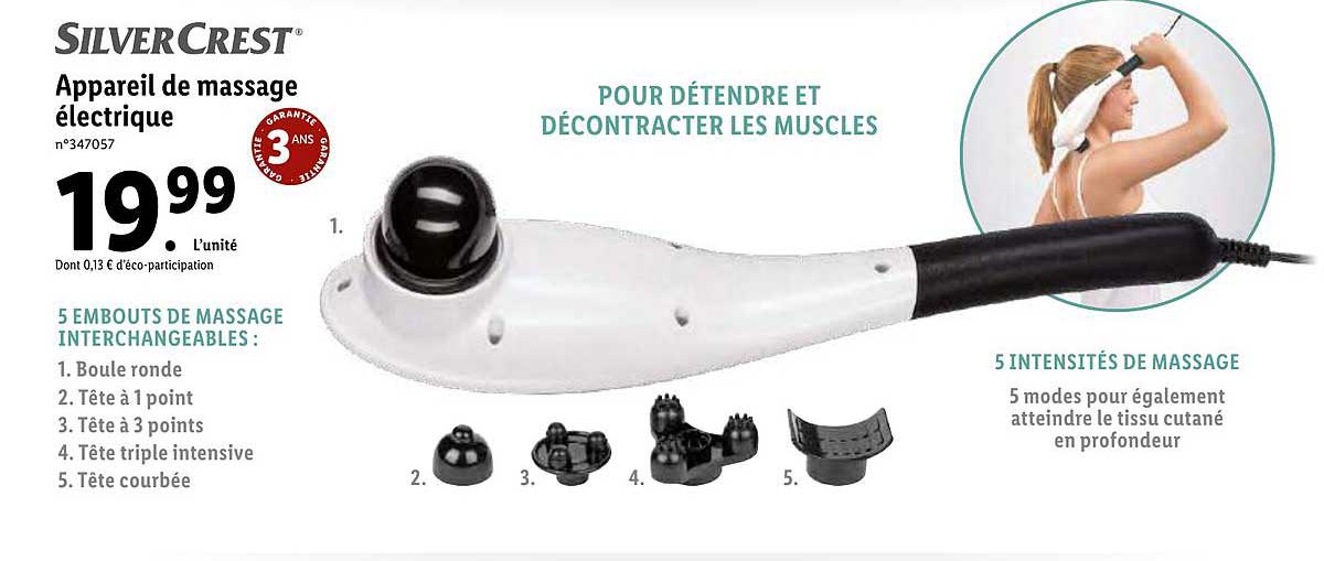 appareil de massage électrique silver crest