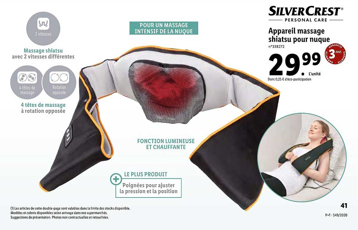 appareil massage shiatsu pour nuque