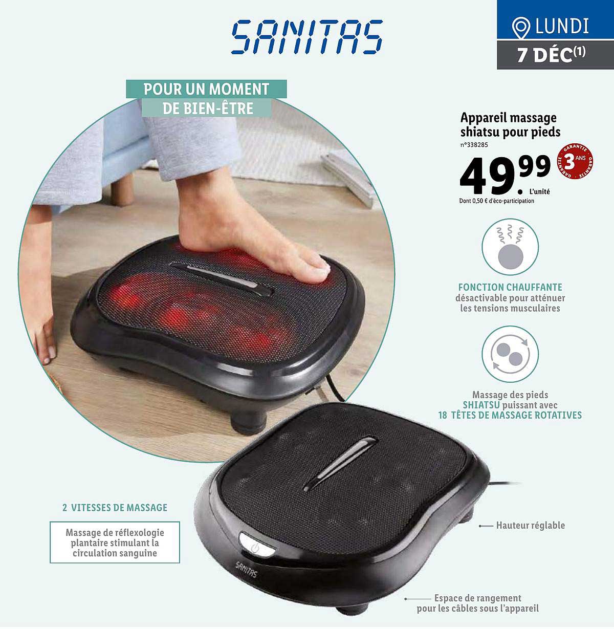 appareil massage shiatsu pour pieds