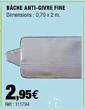 bâche anti givre fine