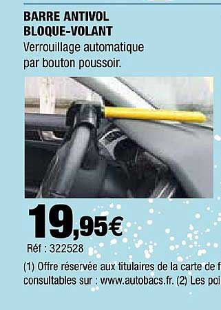barre antivol bloque volant