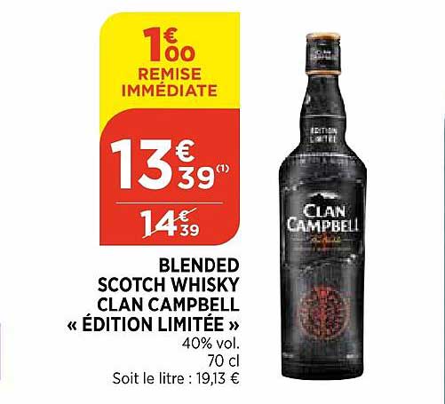 blended scotch whisky clan campbell «édition limitée»
