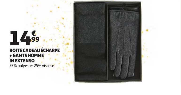 boîte cadeau écharpe + gants homme in extenso