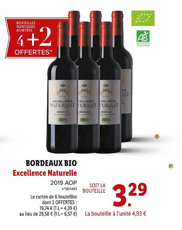 Bordeaux Bio Excellence Naturelle 2019 Aop