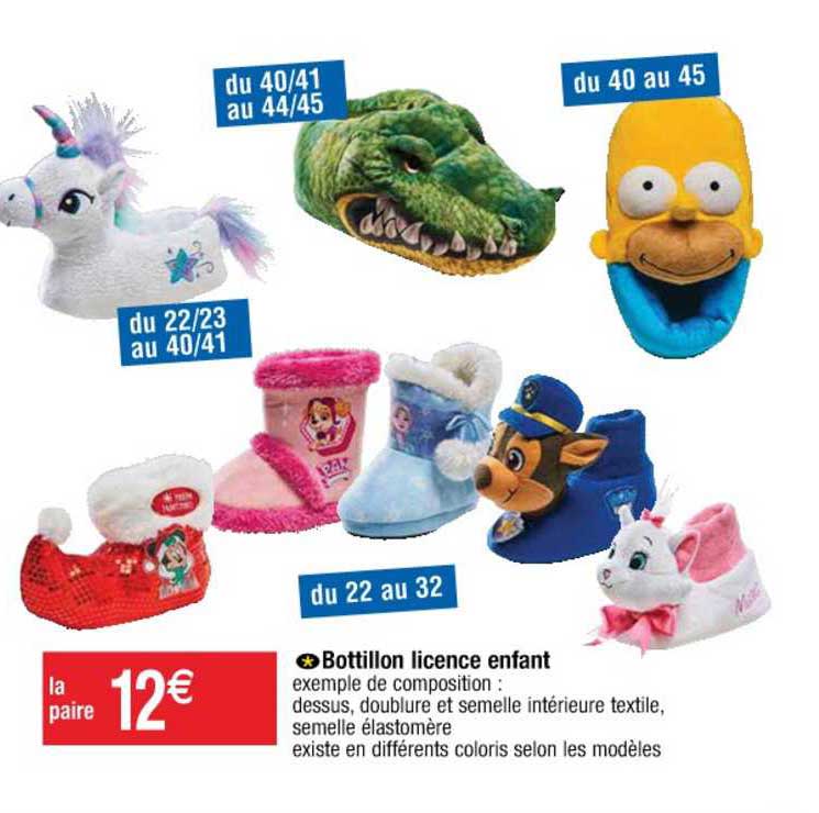 bottillon licence enfant