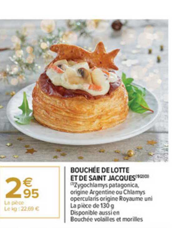 bouchée de lotte et saint jacques