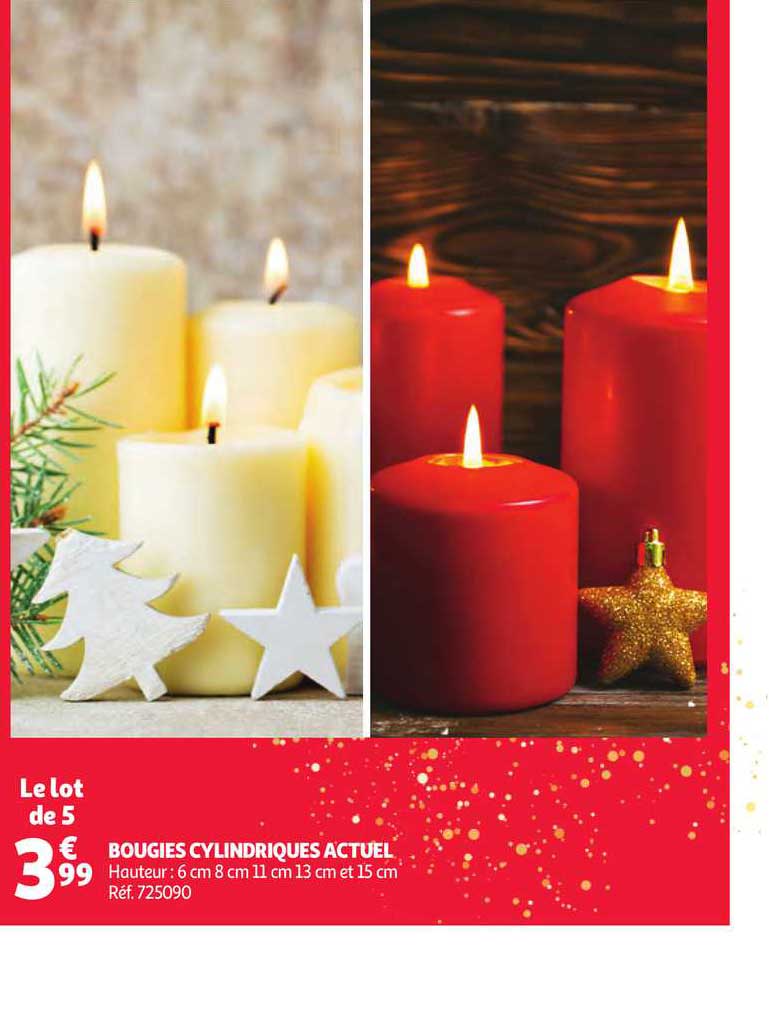 bougies cylindriques actuel