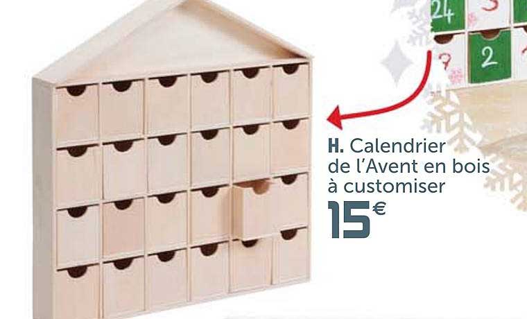 Calendrier De L'avent En Bois à Customiser