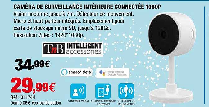 caméra de surveillance intérieure connectée 1080p