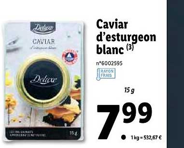 caviar d'esturgeon blanc