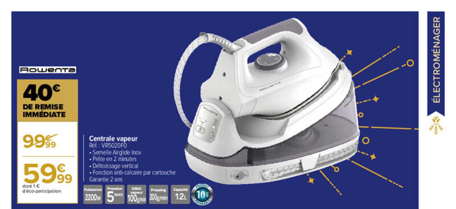 Centrale Vapeur Rowenta