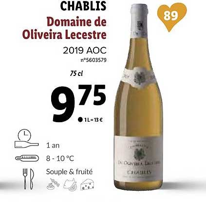 chablis domaine de oliveira lecestre