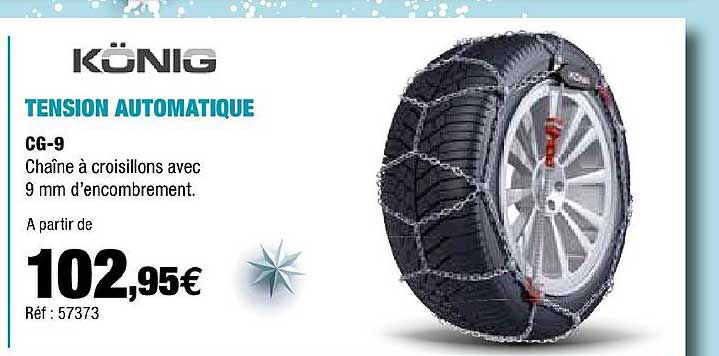 chaîne à croisillons avec 9 mm d'encombrement