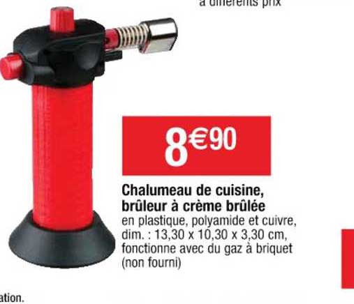 chalumeau de cuisine, brûleur à crème brûlée