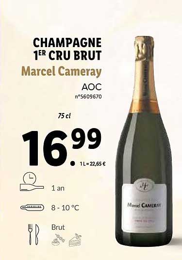 champagne 1er cru brut marcel cameray aoc