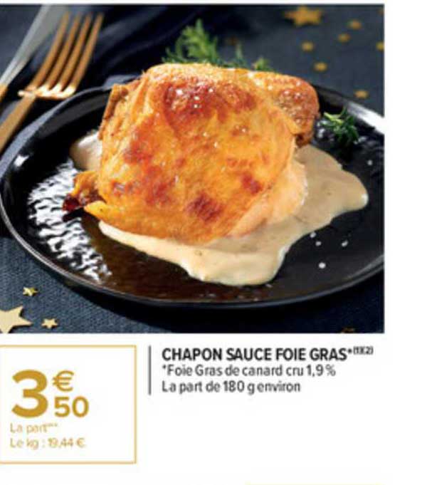 chapon sauce foie gras