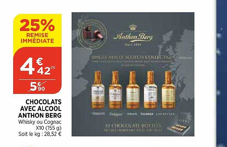 chocolats avec alcool anthon berg
