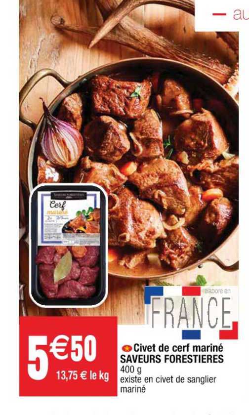 civet de cerf mariné saveurs forestières