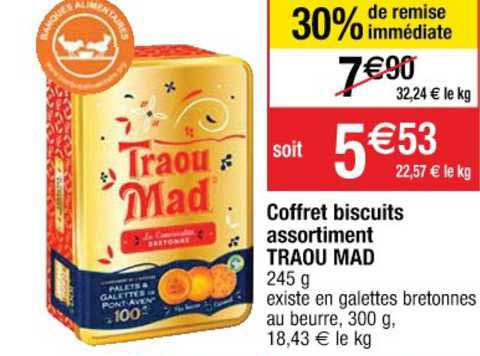 coffret biscuits assortiment traou mad