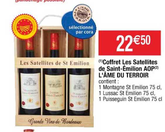 coffret les satellites de saint-émilion aop l'âme du terroir