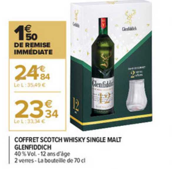coffret scotch whisky single malt glenfiddich