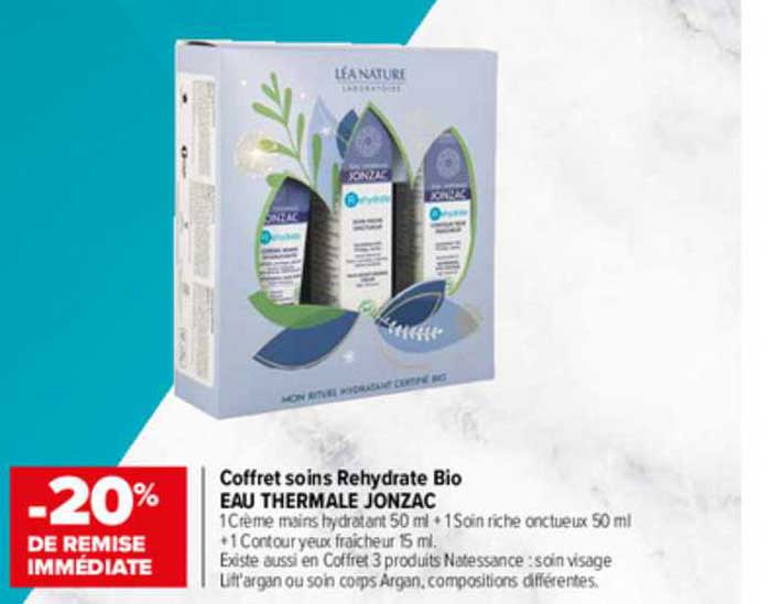 coffret soins rehydrate bio eau thermale jonzac
