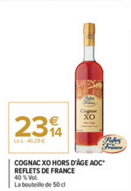 cognac xo hors d'âge aoc reflets de france