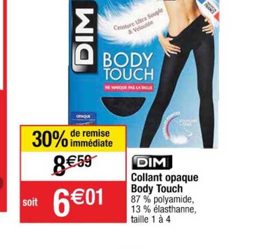 collant opaque body touch dim