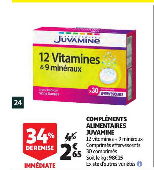 compléments alimentaires juvamine