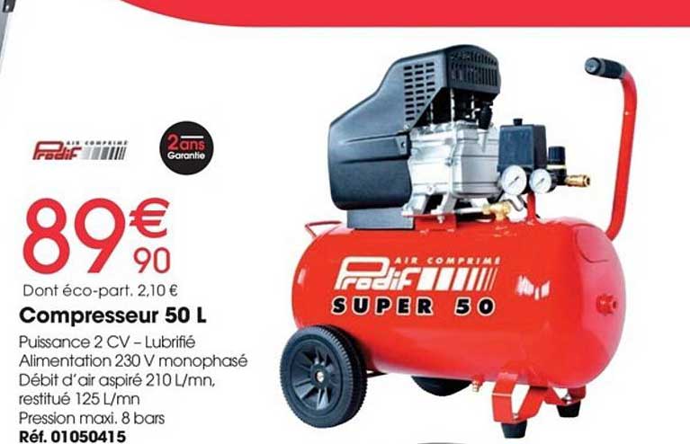 compresseur 50 l predif air comprimé