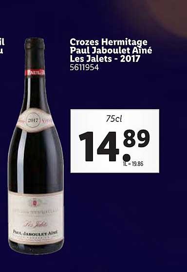 crozes hermitage paul jaboulet aîné les jalets 2017