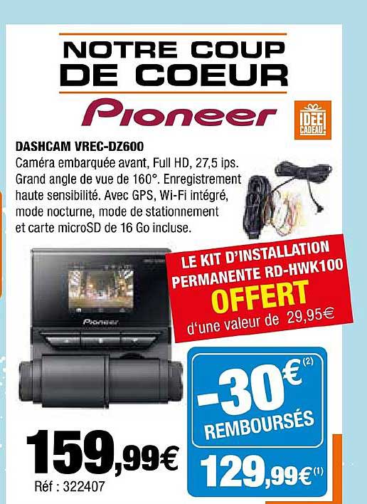 dashcam vrec dz600 pioneer