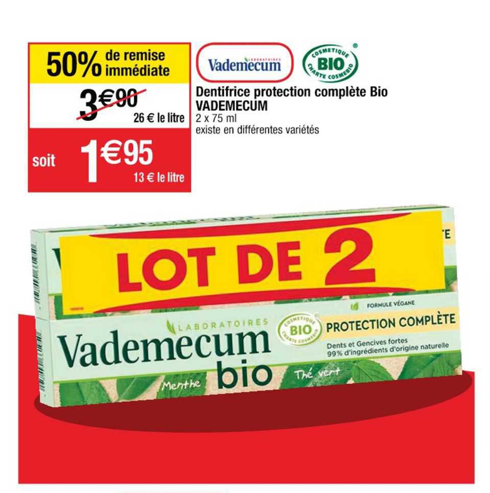 Dentifrice Protection Complète Bio Vademecum