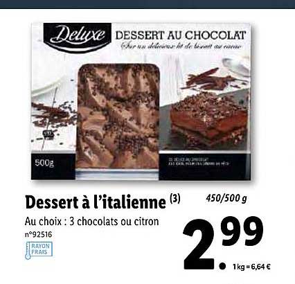 dessert à l'italienne
