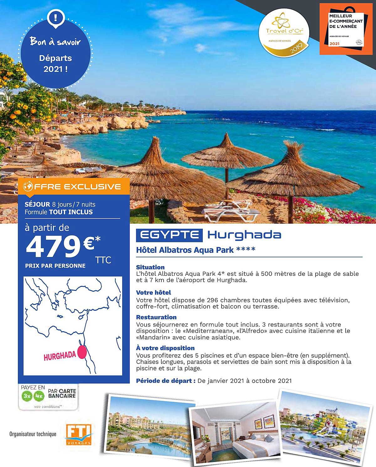 egypte hurghada hôtel albatros  aqua park