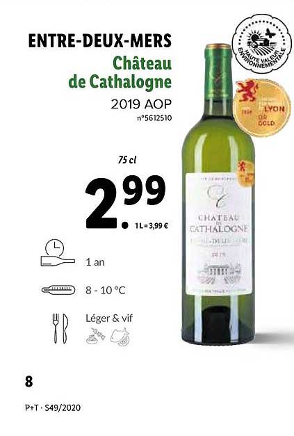 entre-deux-mers château de cathalogne 2019 aop