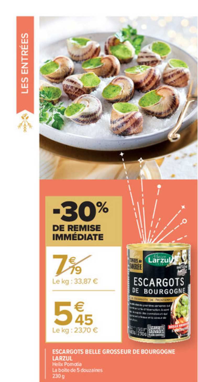 escargots belle grosseur de bourgogne larzul