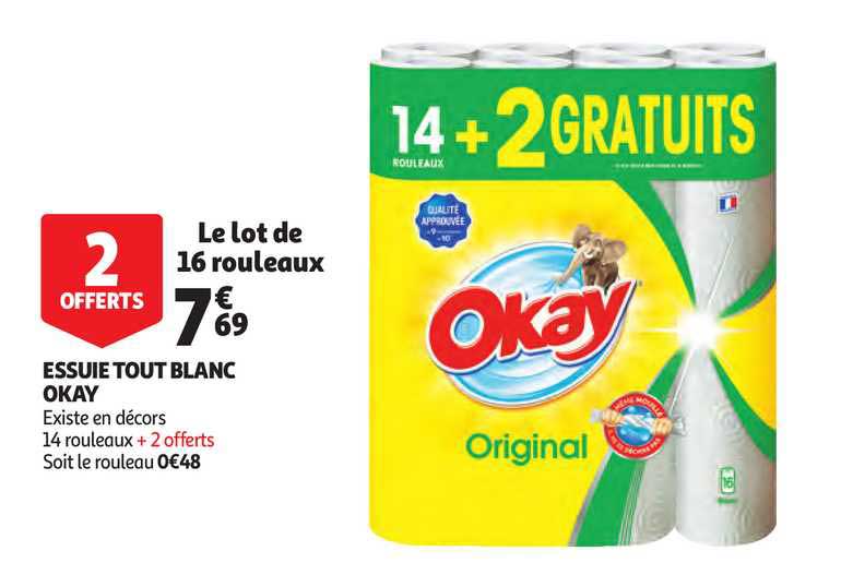 essuie tout blanc okay