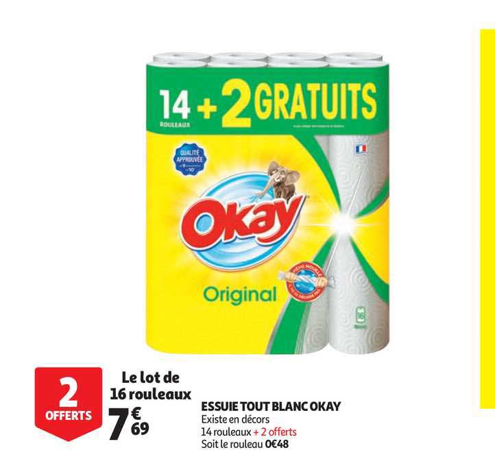 essuie tout blanc okay