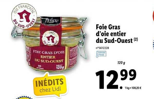 foie gras d'oie entier du sud-ouest