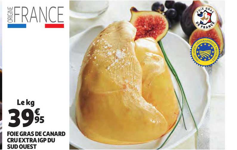 foie gras de canard cru extra igp du sud ouest