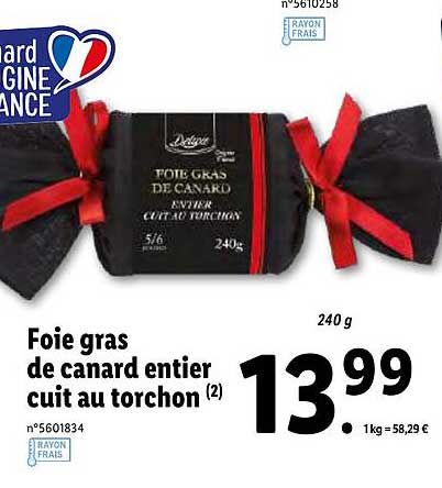Foie Gras De Canard Entier Cuit Au Torchon