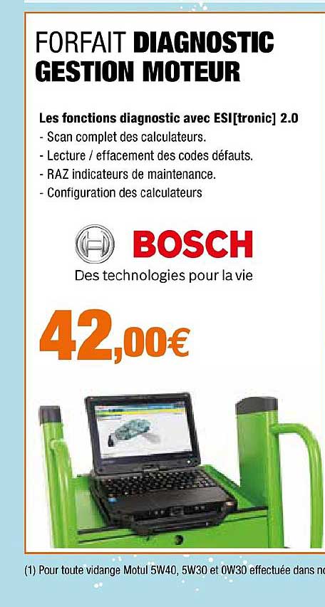 forfait diagnostic gestion moteur bosch