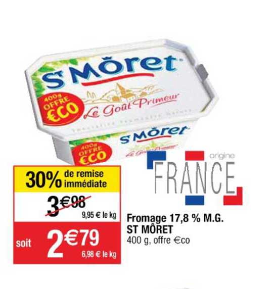 fromage 17,8% m.g. st môret