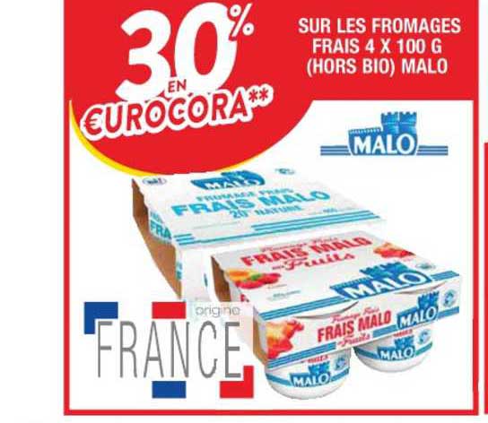 Fromages Frais 4x 100g Malo