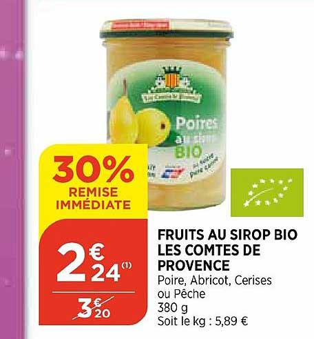 fruits au sirop bio les comtes de provence