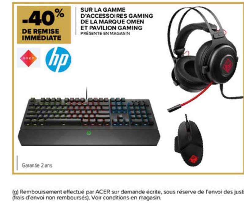 gamme d'accessoires gaming de la marque omen et pavilion gaming hp